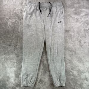 Oakley Men's Large Gray Joggers Sweatpants Zip Ankle Drawstring Athleisure
